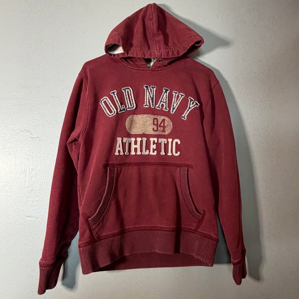 Old Navy Surplus Hoodie Small Burgundy 94 Athletic Y2K Pullover